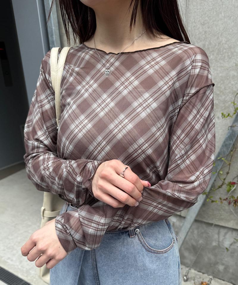 バイアスチェックプルオーバー