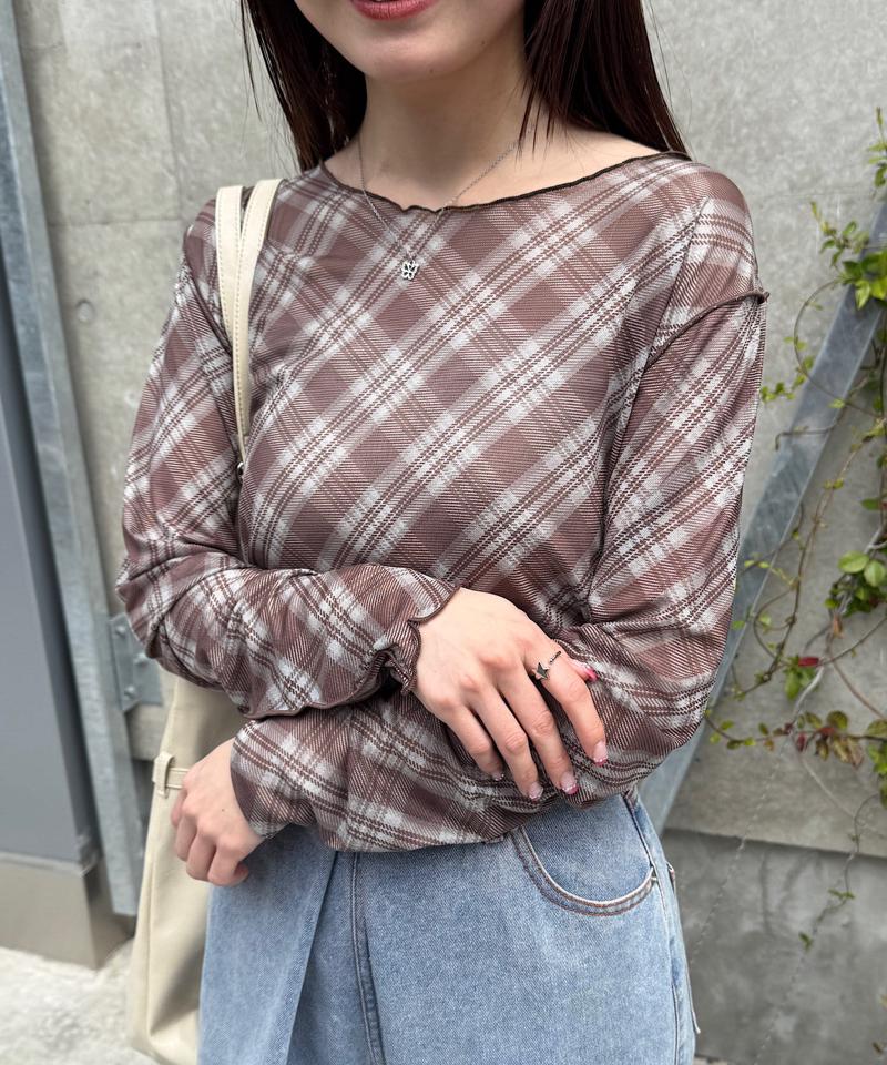 バイアスチェックプルオーバー
