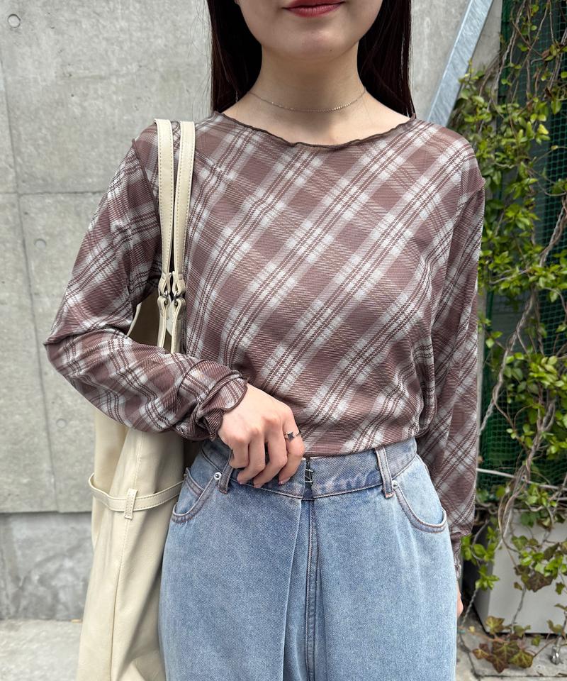 バイアスチェックプルオーバー