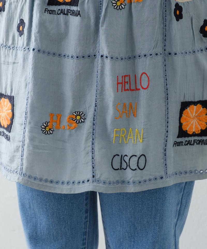 【HELLO.SANFRANCISCO/ハローサンフランシスコ】オリジナル刺繍巻きスカート