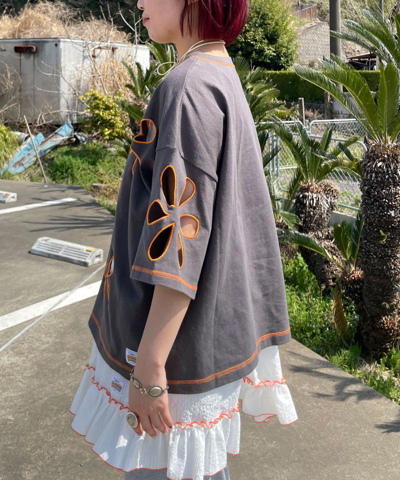 5/1(木)10：00～予約販売開始【HELLO.SANFRANCISCO/ハローサンフランシスコ】フラワーカットアウトビッグTEE