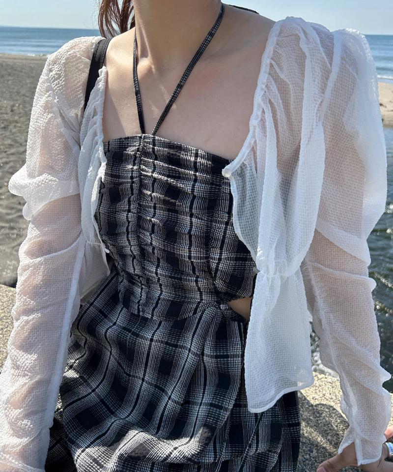 【aoki企画/低身長サイズ2サイズ展開】2pieceカットアウトサロペット