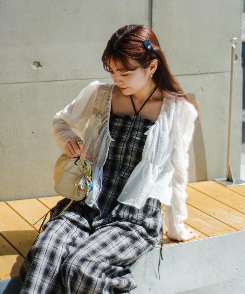 【aoki企画/低身長サイズ2サイズ展開】2pieceカットアウトサロペット