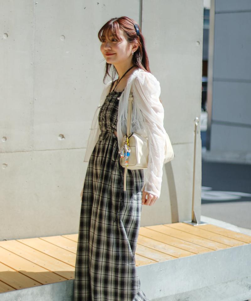 【aoki企画/低身長サイズ2サイズ展開】2pieceカットアウトサロペット