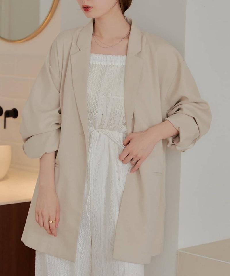 【WEB限定/裏地無し】デザインオーバーシャツジャケット