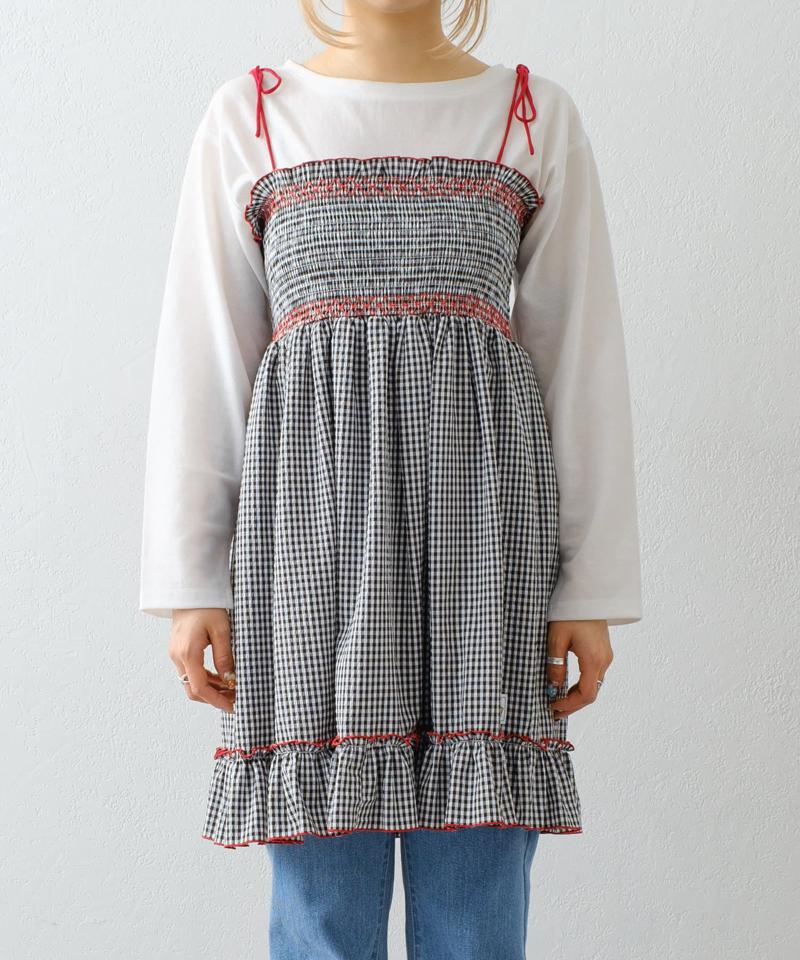 【HELLO.SANFRANCISCO】2WAYシャーリングチュニックベアワンピ