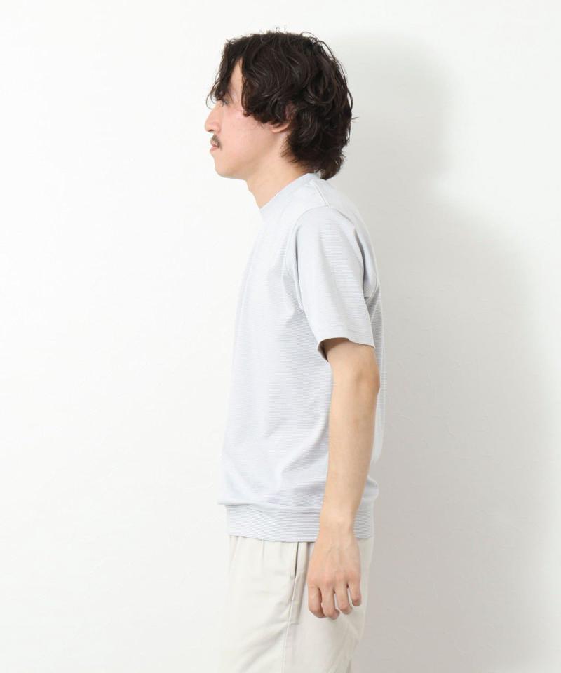 《ビジカジ対応》セミシルケットスムース ボーダードレスTシャツ