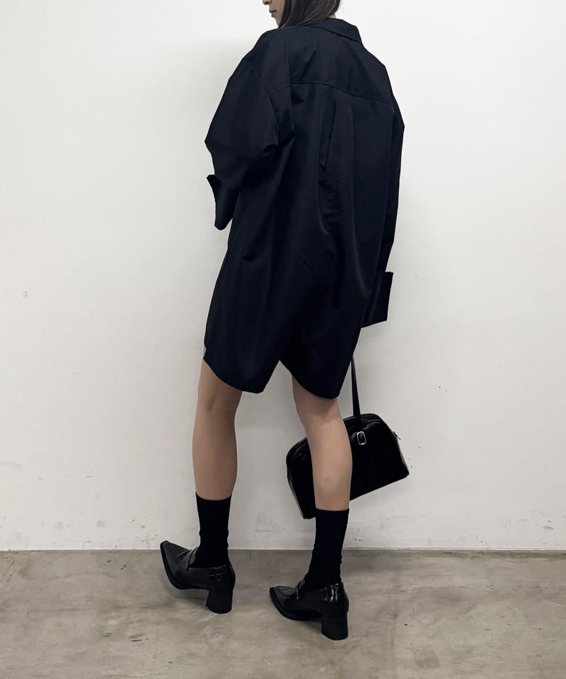 シャツショートロンパース