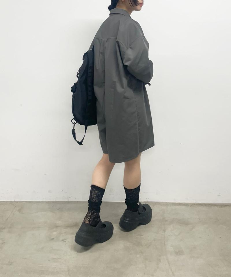 シャツショートロンパース