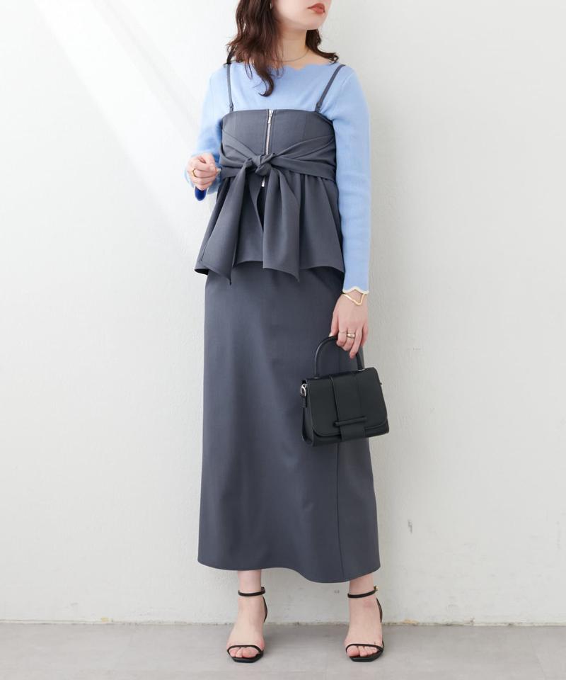 【natural couture】＜osono＞２WAYビスチェ付きスカート