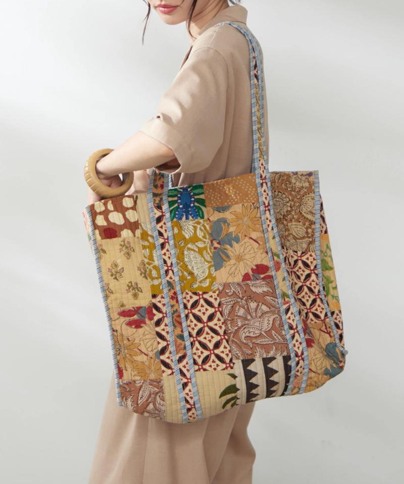 【新色登場！】【India series】パッチワークトートバッグ