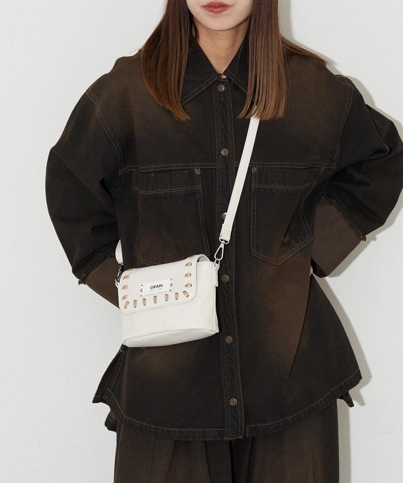 【GRAIN/グレイン】ヴィンテージステッチミニショルダーバッグ