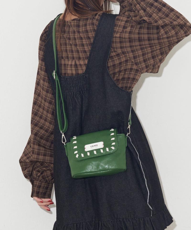 【GRAIN/グレイン】ヴィンテージステッチミニショルダーバッグ