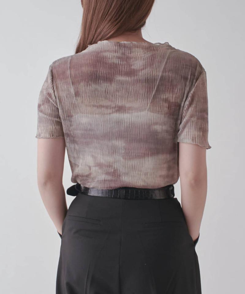 【軽量/通気性◎】プリーツシアートップス