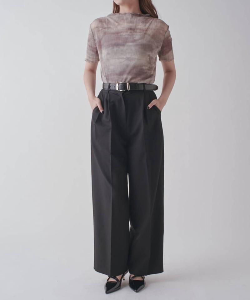 【軽量/通気性◎】プリーツシアートップス