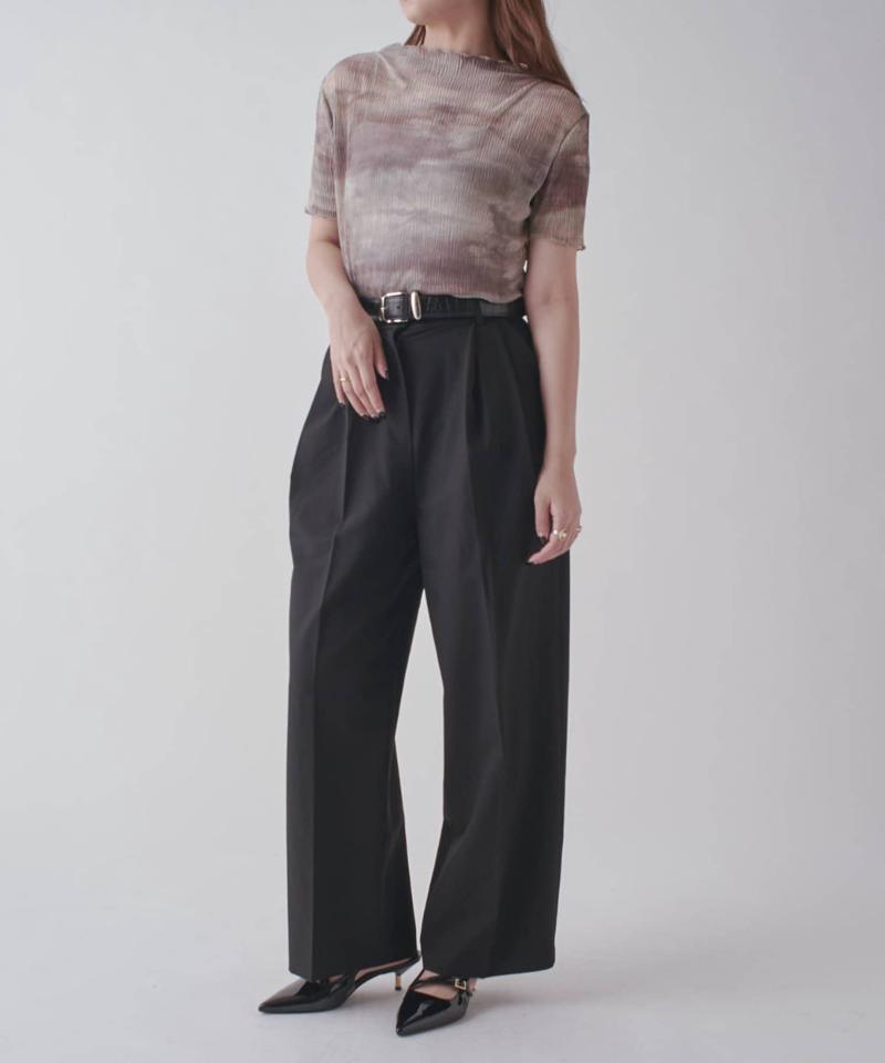 【軽量/通気性◎】プリーツシアートップス