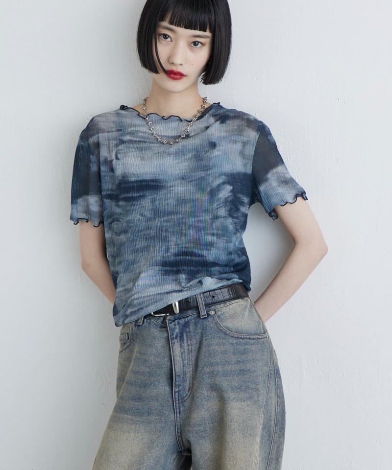 【軽量/通気性◎】プリーツシアートップス