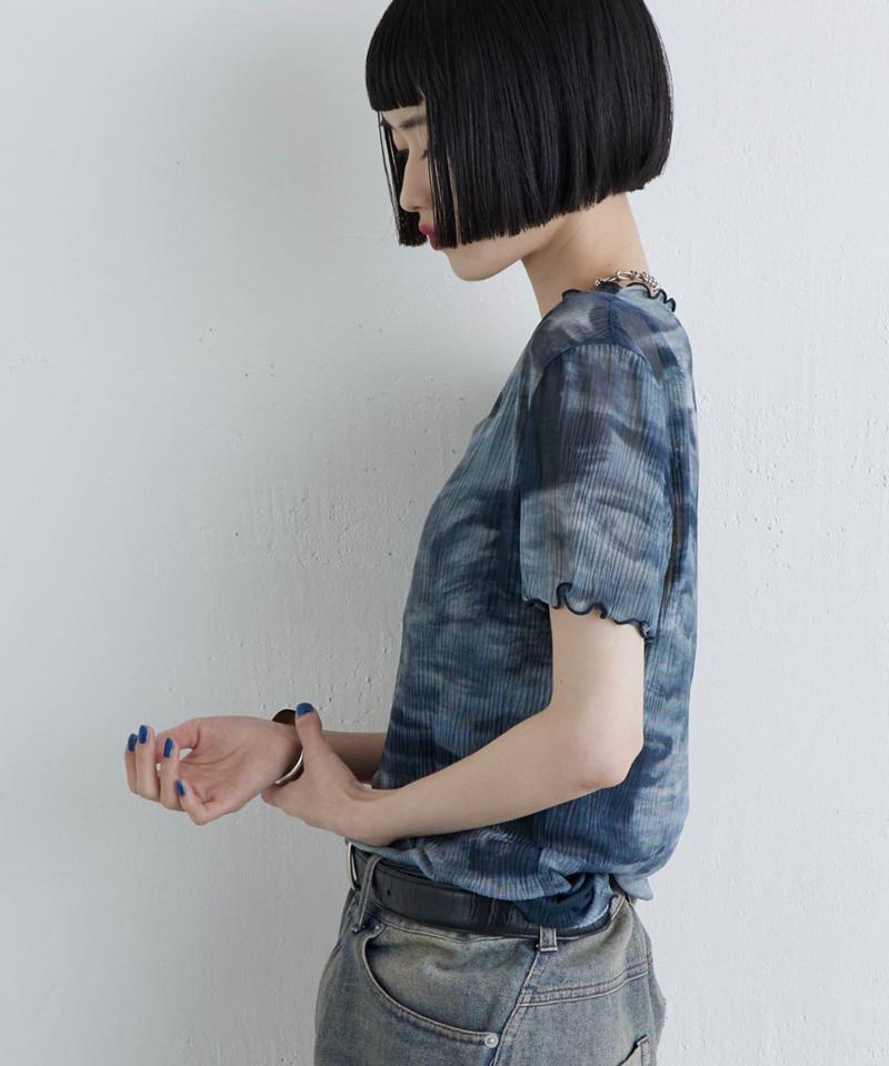 【軽量/通気性◎】プリーツシアートップス