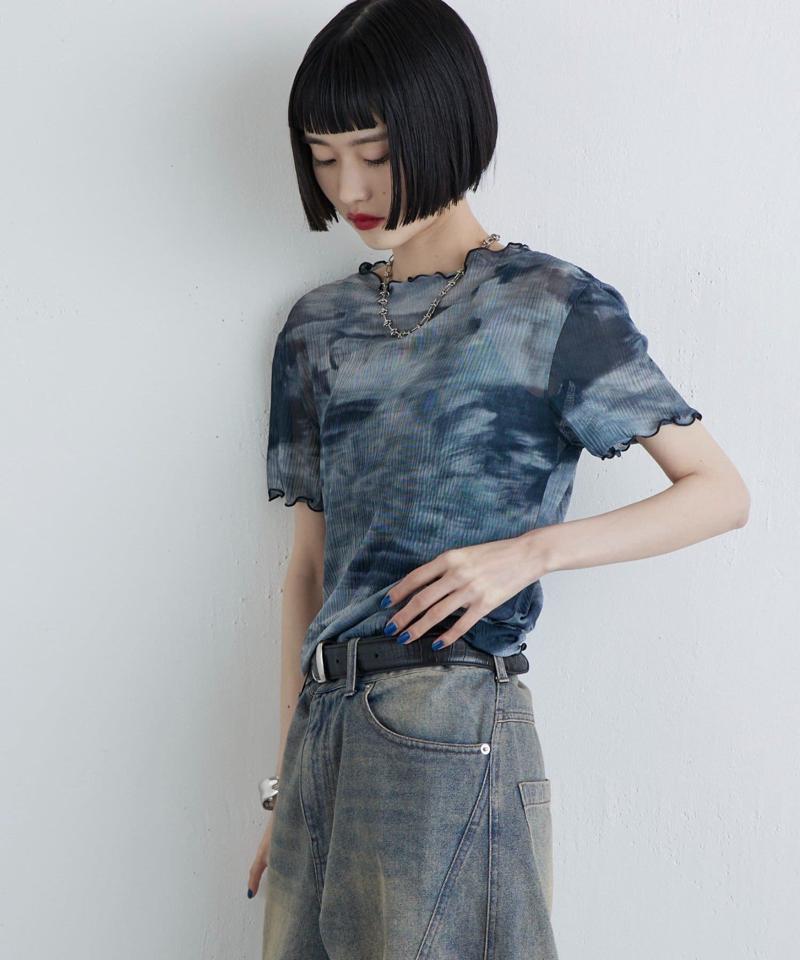 【軽量/通気性◎】プリーツシアートップス