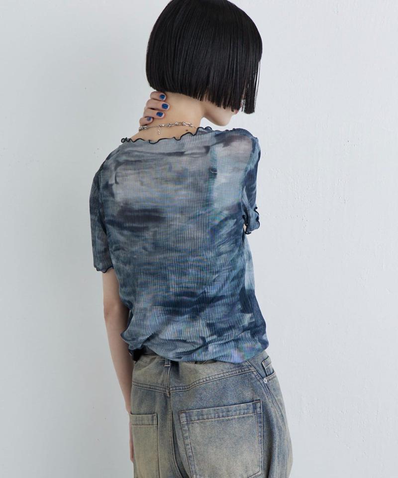 【軽量/通気性◎】プリーツシアートップス