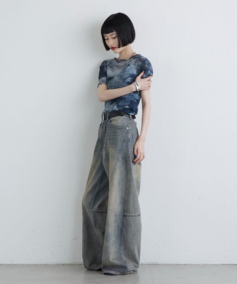 【軽量/通気性◎】プリーツシアートップス