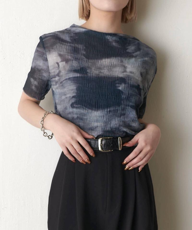 【軽量/通気性◎】プリーツシアートップス