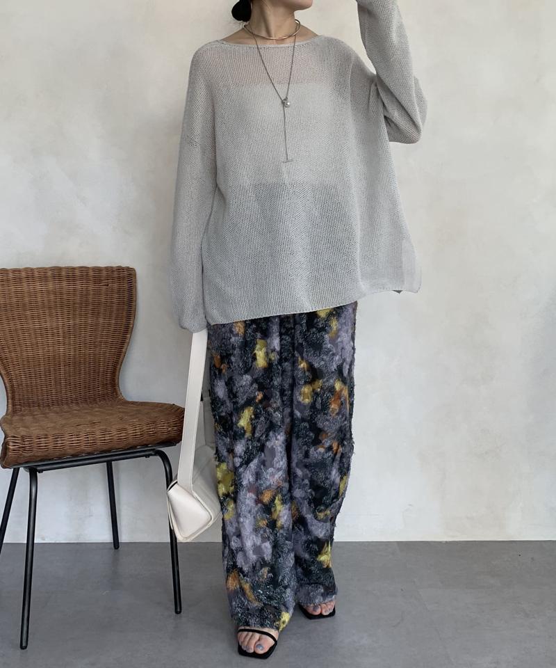 【WEB限定】カットジャガードプリントパンツ
