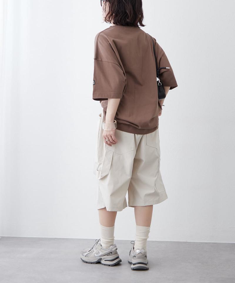 【NUNIFE】【サスティナブル素材】ワンポイント刺繍BIGTシャツ