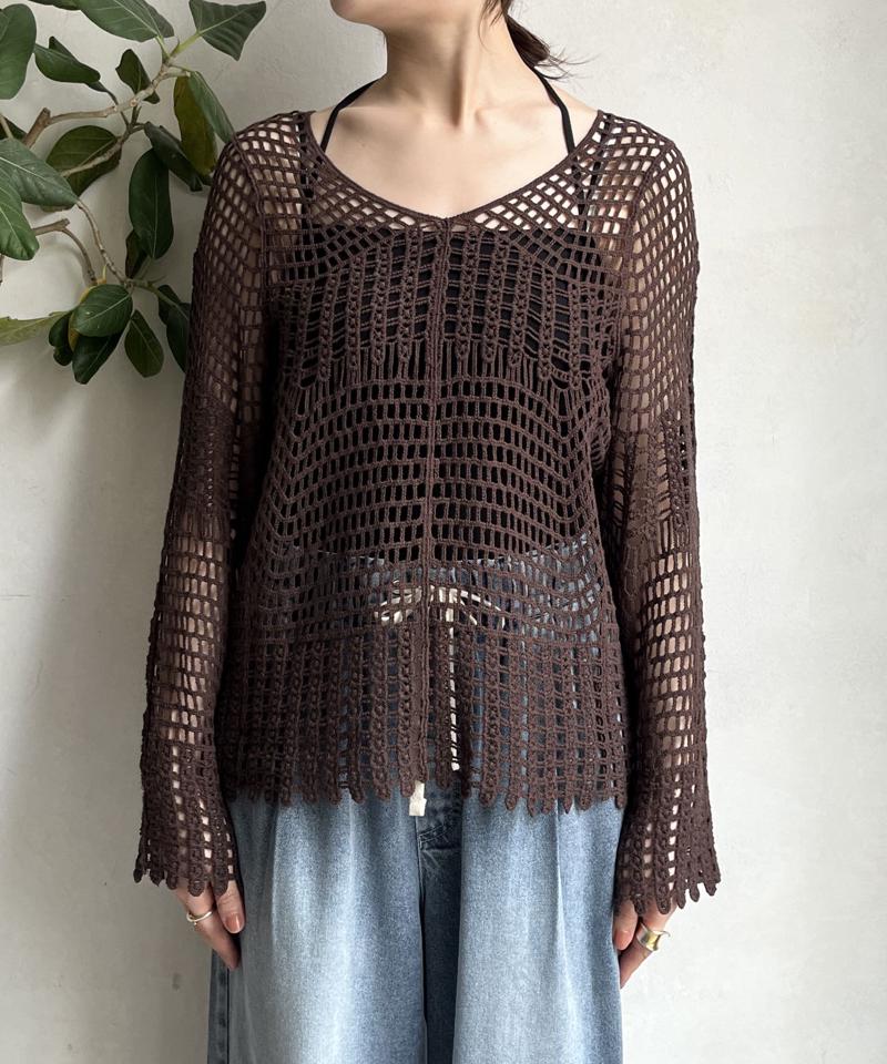 【WEB限定】カギ針風プルオーバー