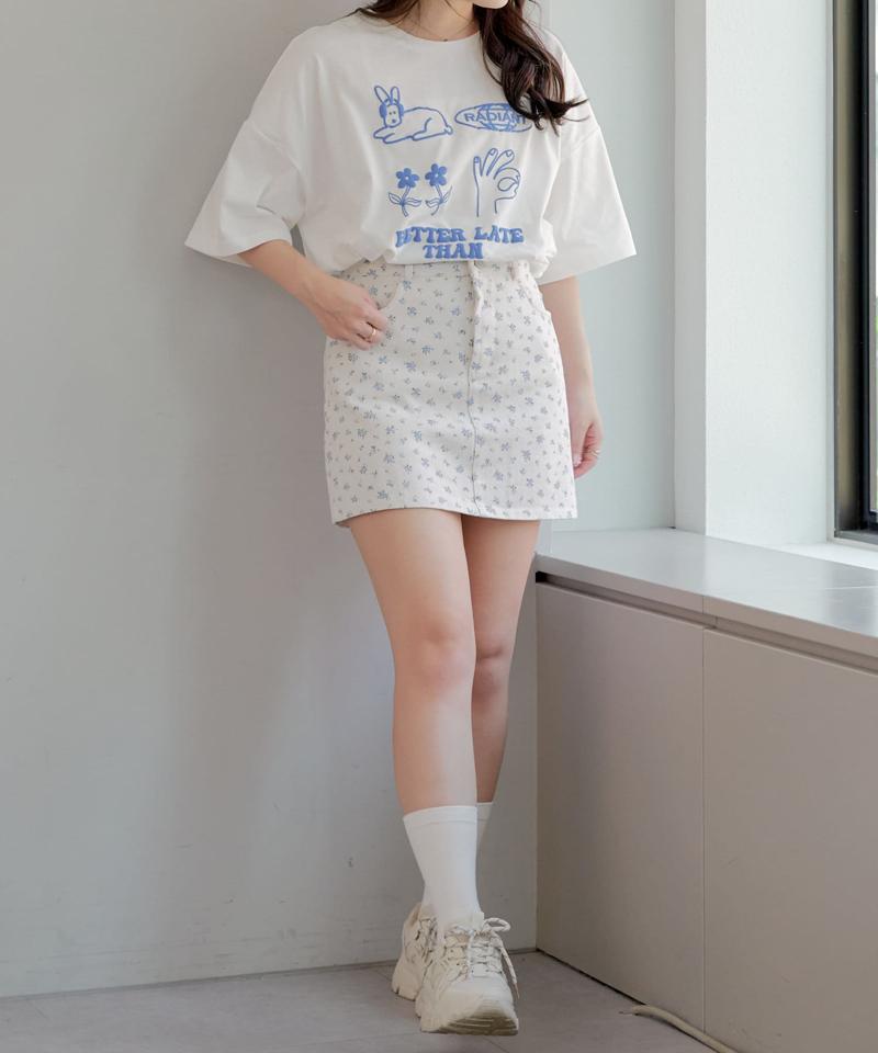 【RMAF】【WEB限定】モチーフ&ロゴ発砲Tシャツ