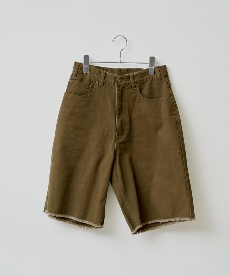 【WHIMSIC/2サイズ展開】フェイデッドプロセシングツイルショートパンツ