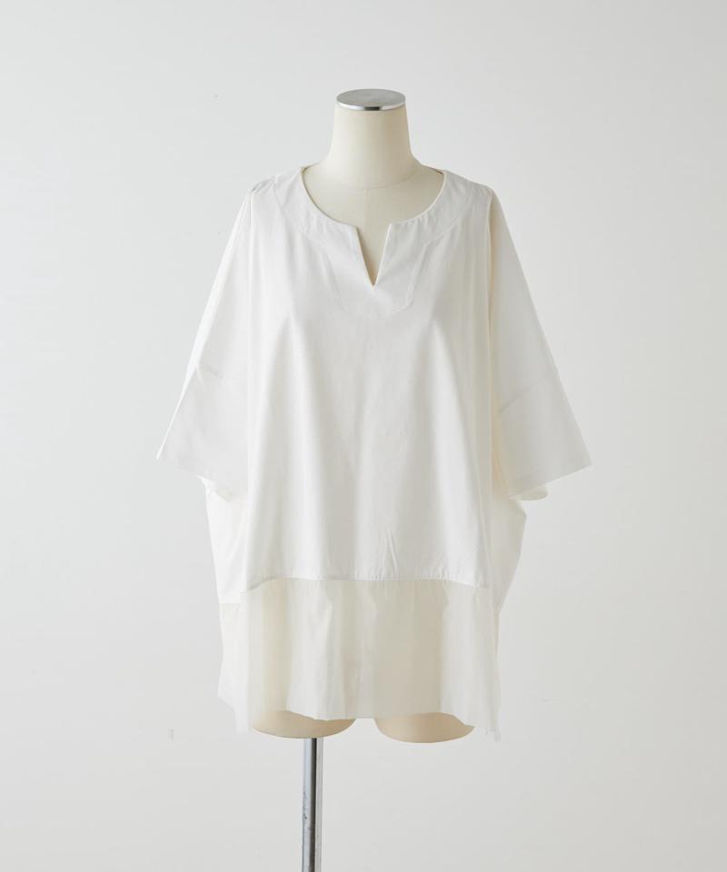 裾シアーTシャツ【SUM1 STYLE(スミスタイル)】
