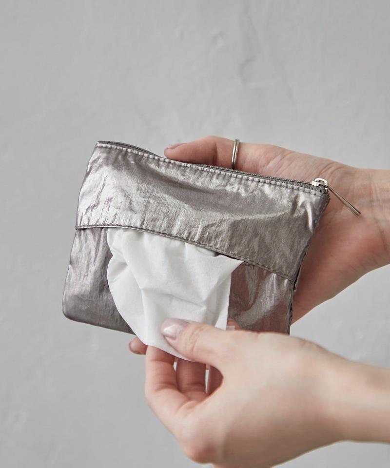 メタリックティッシュポーチ