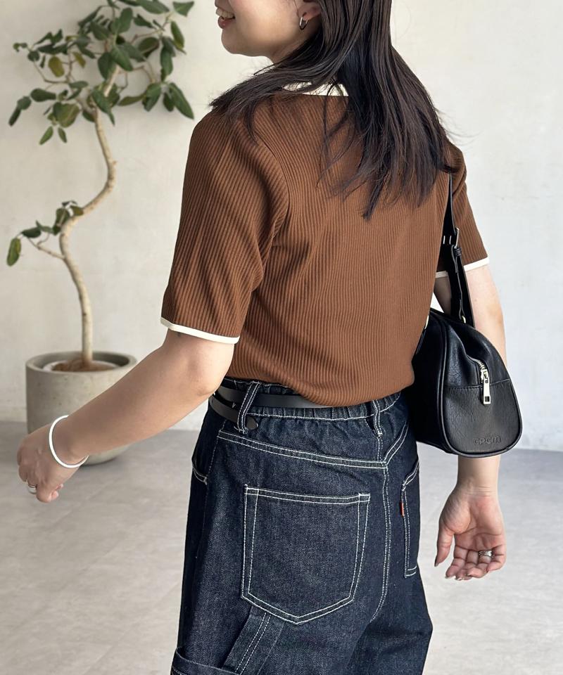 【U.S. POLO ASSN.】クルーネック半袖リブT