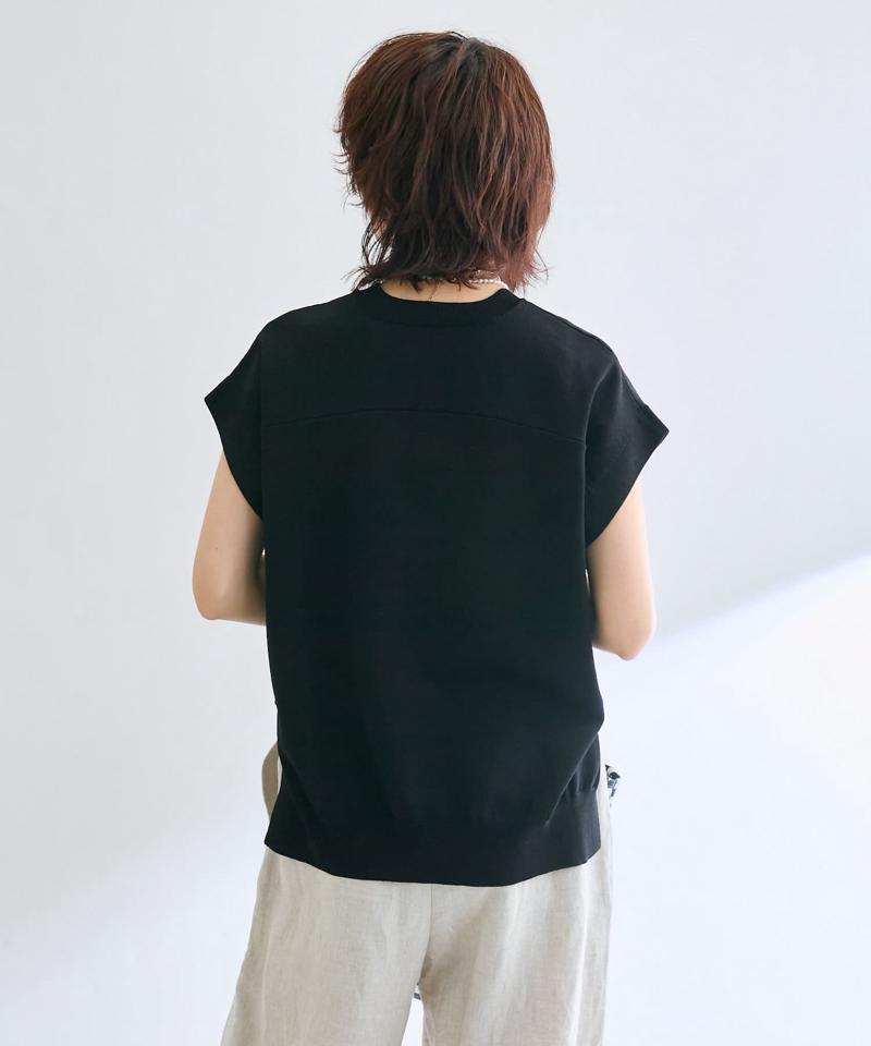 【接触冷感】クールタッチショルダーニット