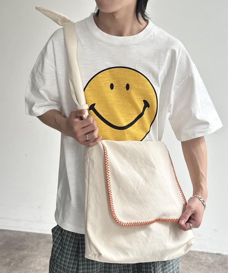 ステッチフラップショルダーバッグ
