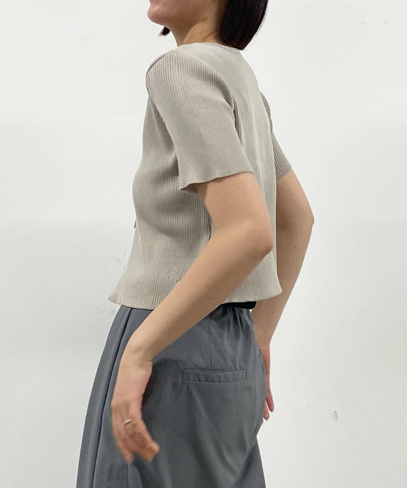 ダブルzip半袖カーディガン