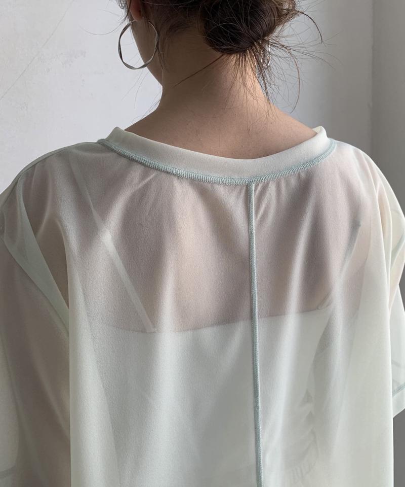 トリコットオーガンジーTEE