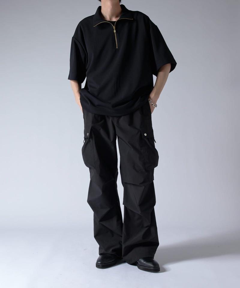 ジョーゼットハーフZIP s/s カットソー