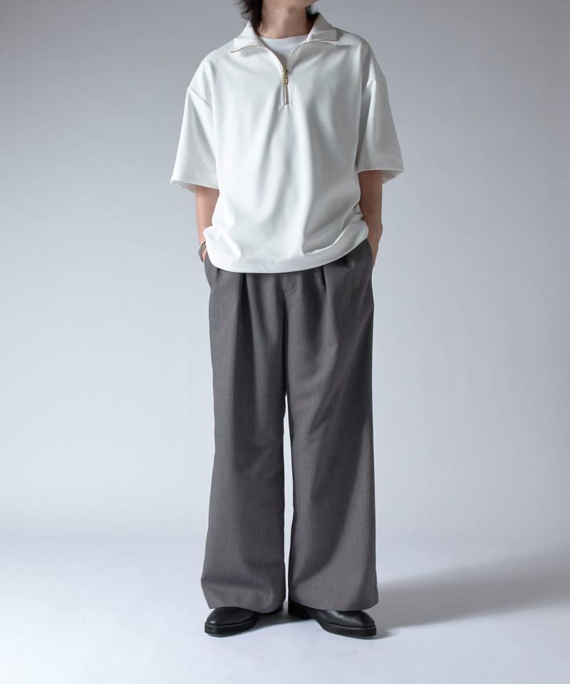 ジョーゼットハーフZIP s/s カットソー