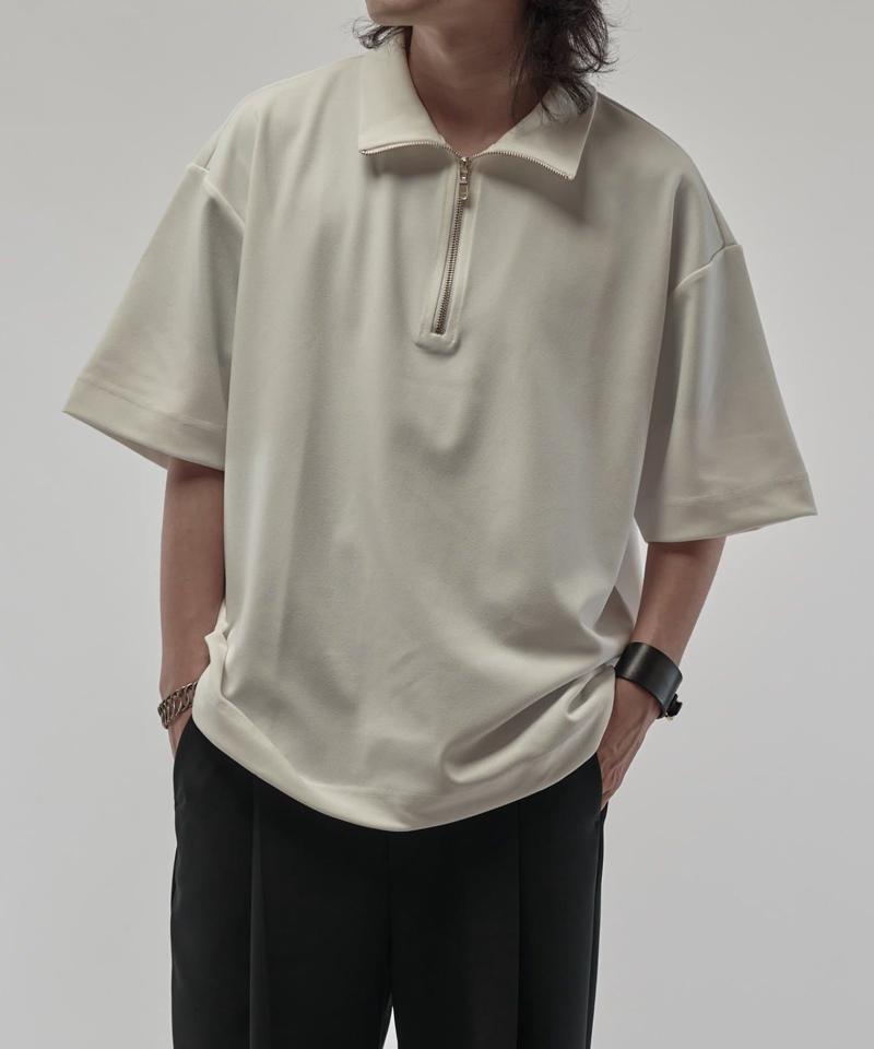 ジョーゼットハーフZIP s/s カットソー