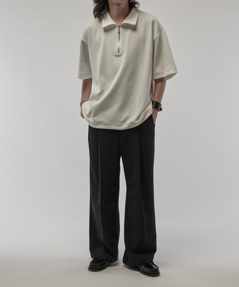 ジョーゼットハーフZIP s/s カットソー