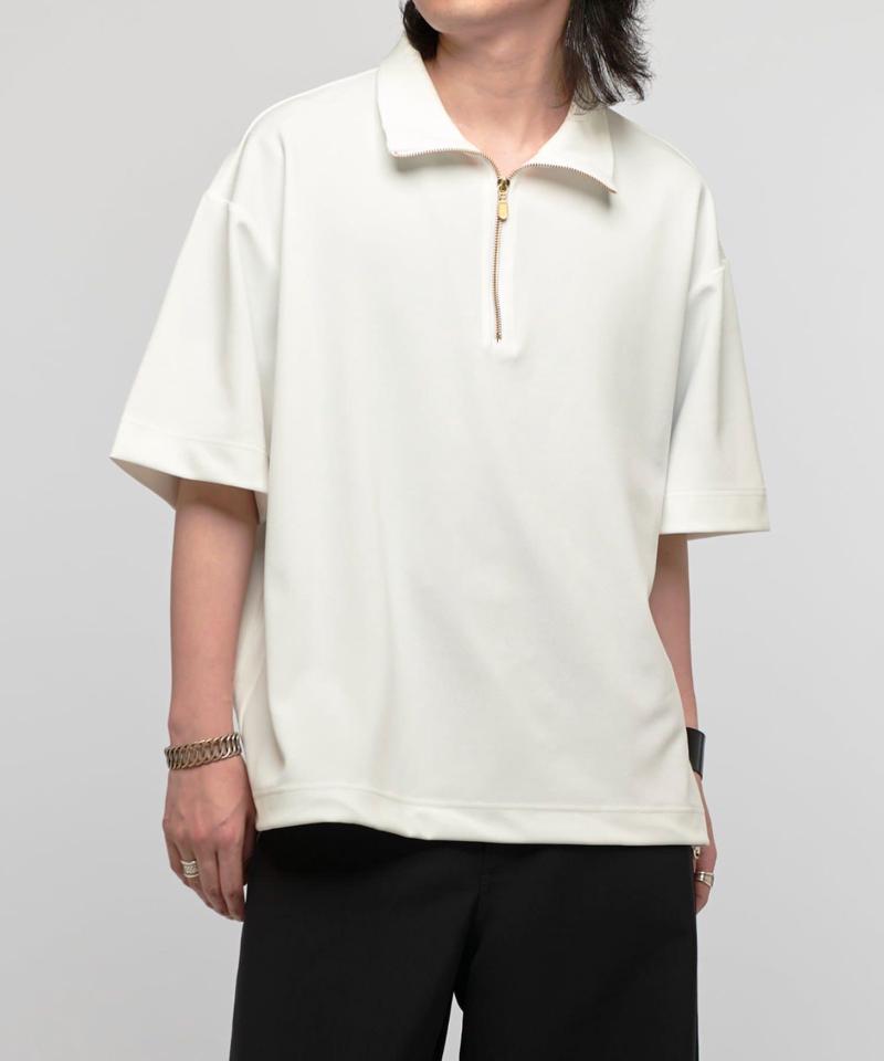 ジョーゼットハーフZIP s/s カットソー