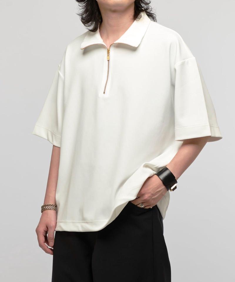 ジョーゼットハーフZIP s/s カットソー