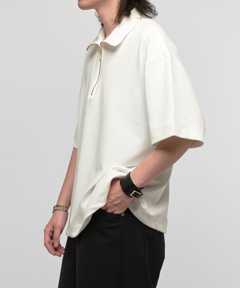 ジョーゼットハーフZIP s/s カットソー