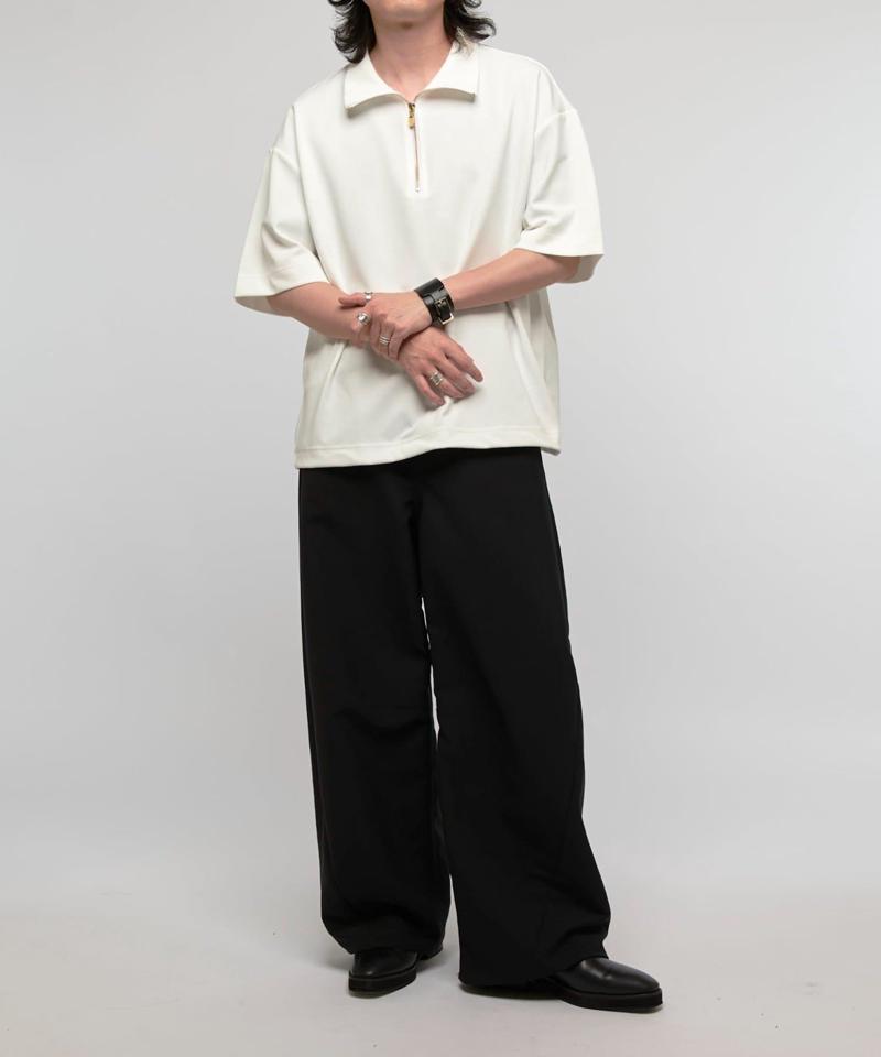 ジョーゼットハーフZIP s/s カットソー