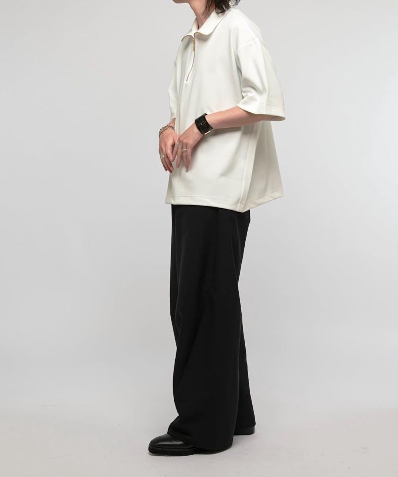 ジョーゼットハーフZIP s/s カットソー