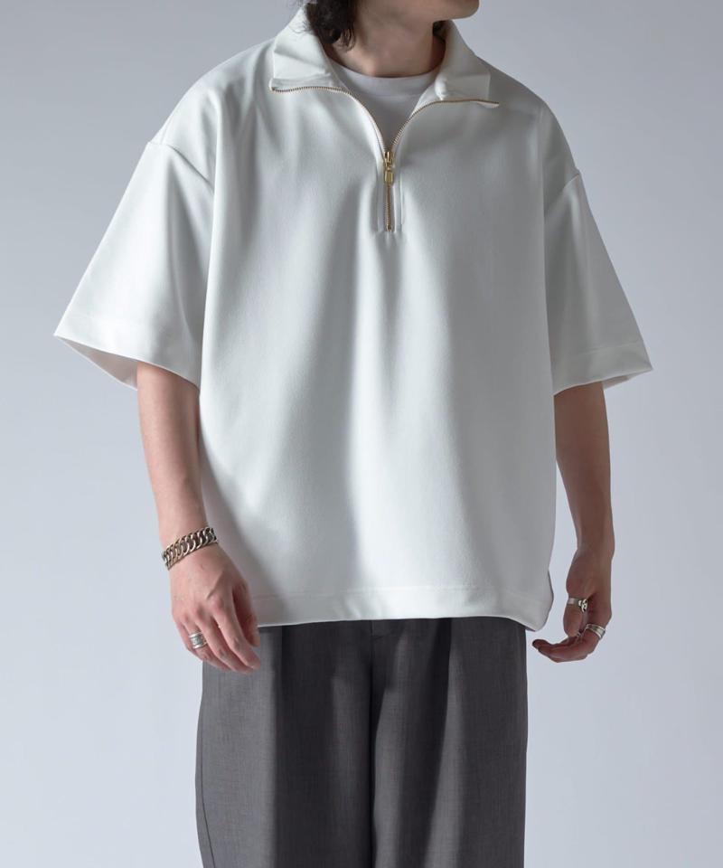 ジョーゼットハーフZIP s/s カットソー