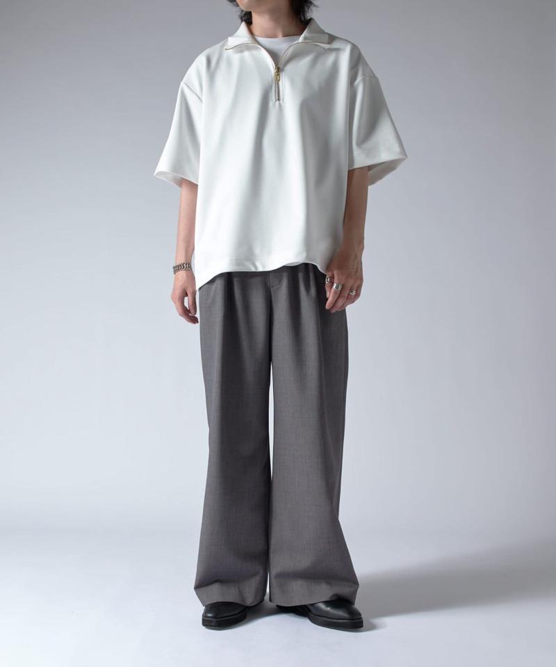 ジョーゼットハーフZIP s/s カットソー