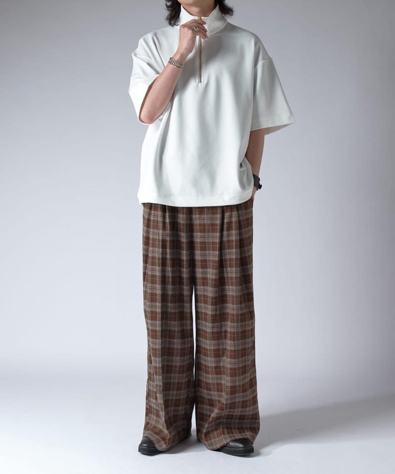 ジョーゼットハーフZIP s/s カットソー